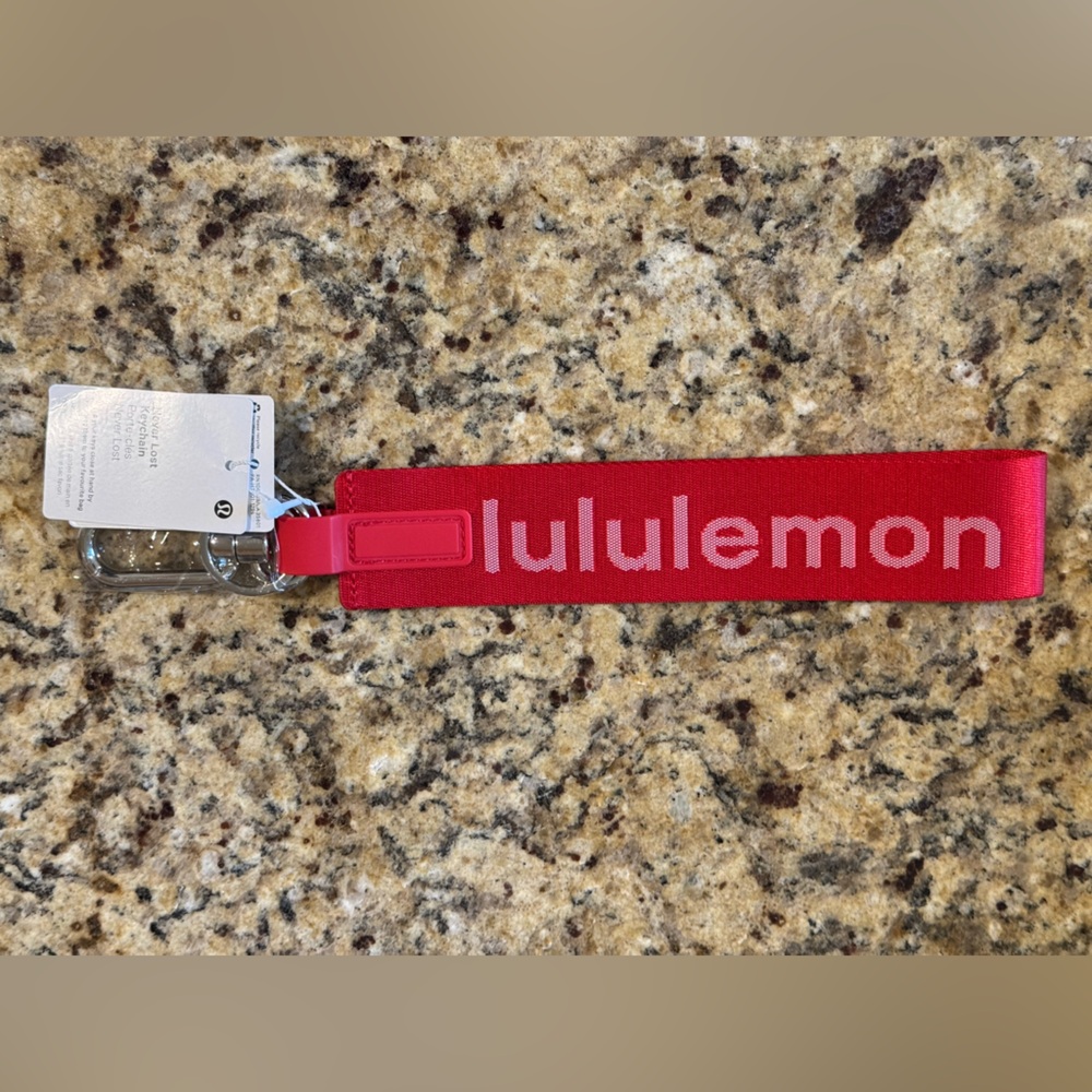 Lululemon Red Neverlost Keychain